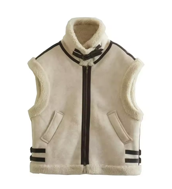 Elodie - Faux Shearling Vest Stylish and Warm for Layering