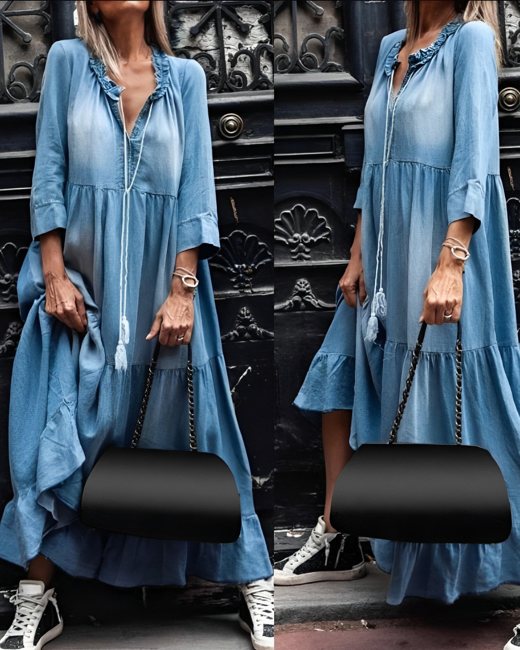 Fuzzi Den - Denim-Kleid
