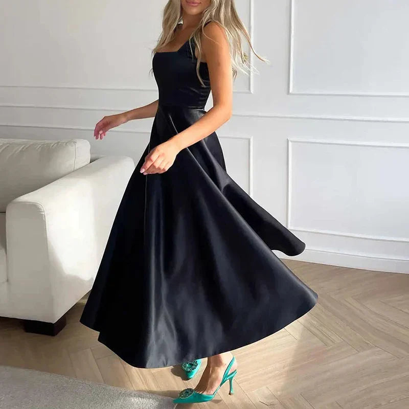 Arlette- ärmelloses Maxikleid mit hoher Taille für Frauen