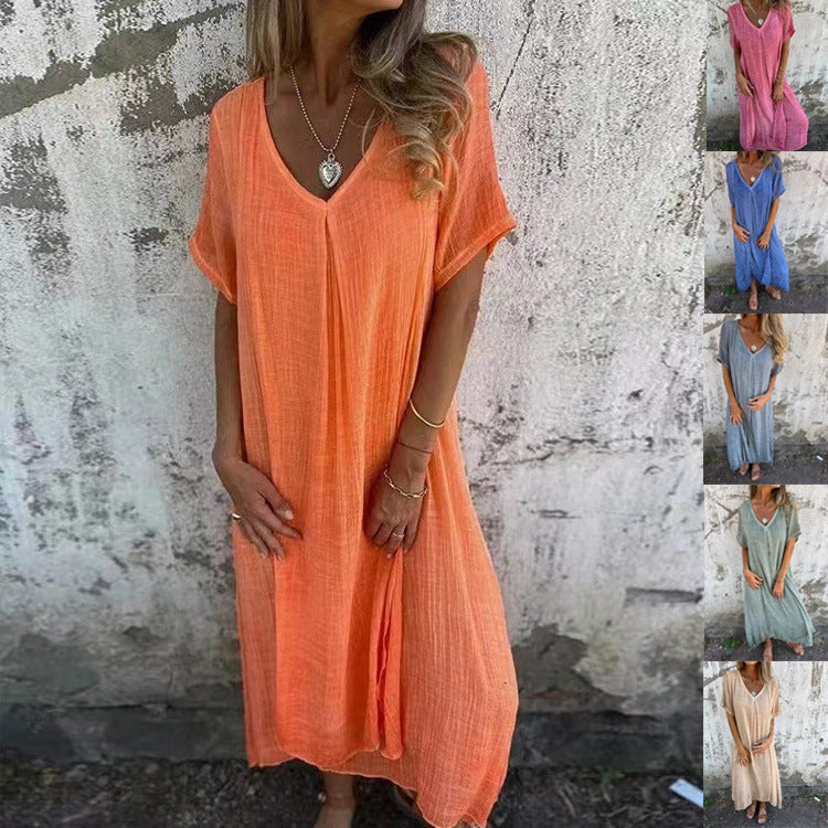 Courtney - Comfy V-Neck Dress