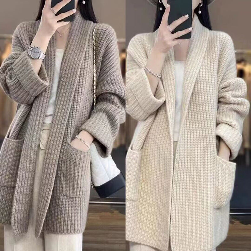 Friede | Oversized-Strickjacke aus Wollmischung für Damen