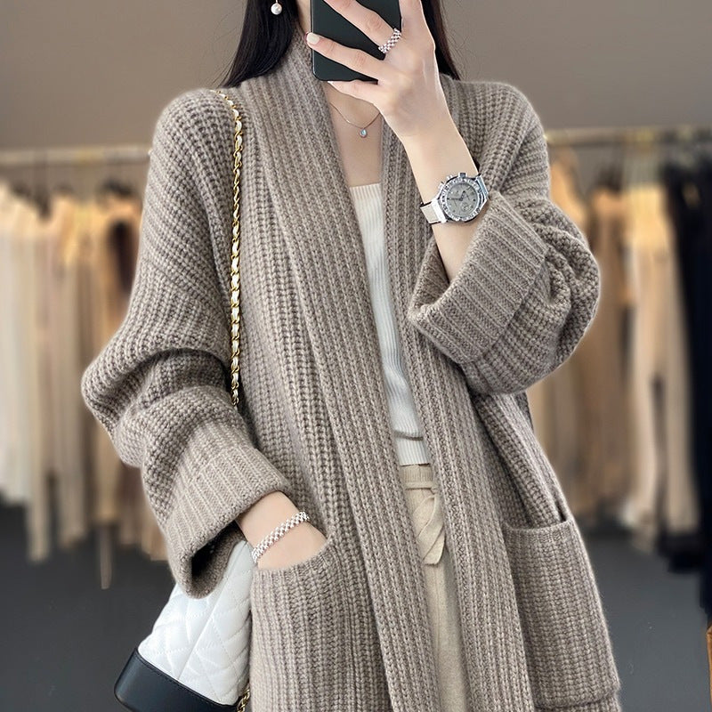 Friede | Oversized-Strickjacke aus Wollmischung für Damen