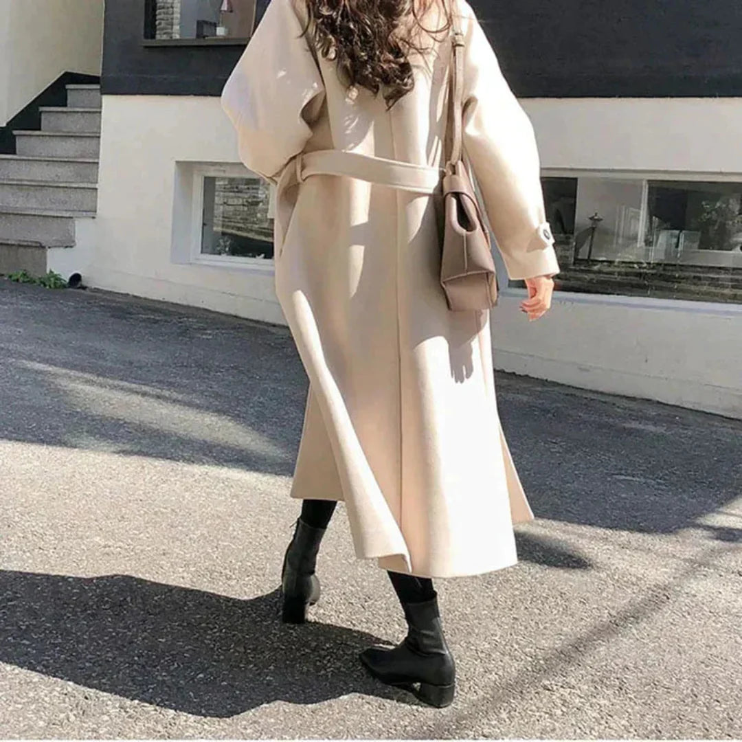 Malinam | Damen Lange Trench Mantel | Warme