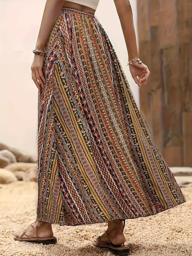 Tilia- Maxirock mit Tribal-Print