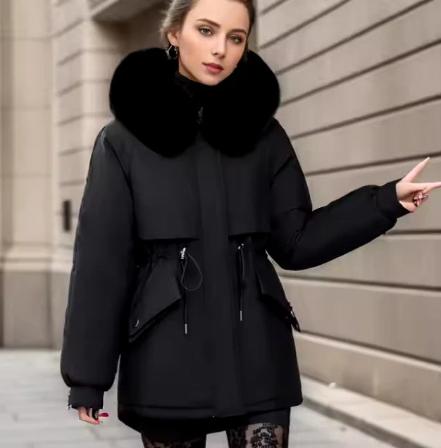 Damen Warme Winter Parka Jacke | Kurze