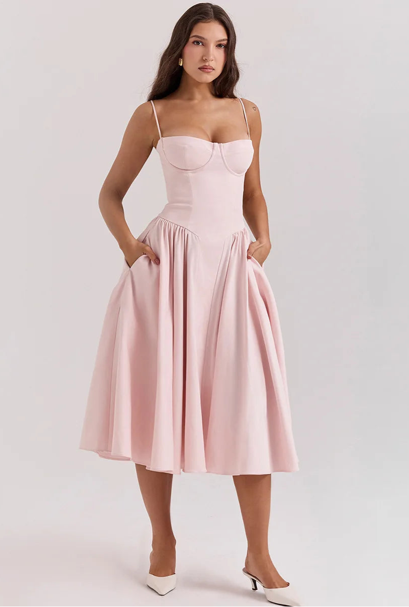 Kalinae – Schickes Bustier-Midi-Kleid