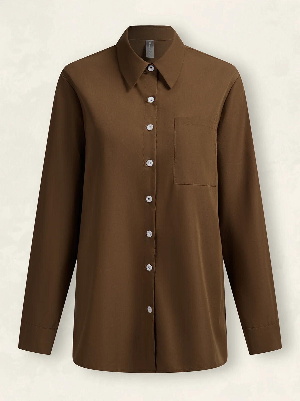 Women's Cotton Shirt Spring Loose Plain Shirt Collar Casual Blouse