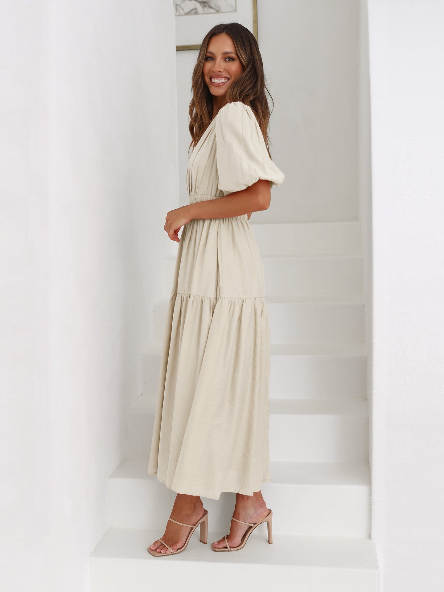 Linda - Elegantes Kleid mit Puffärmeln
