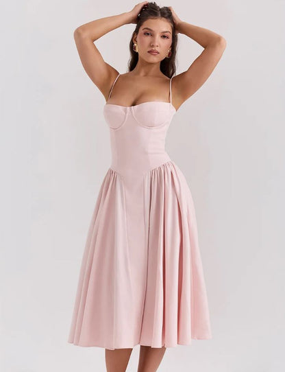 Kalinae – Schickes Bustier-Midi-Kleid