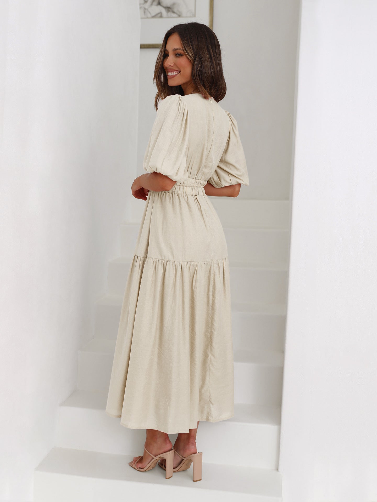 Linda - Elegantes Kleid mit Puffärmeln