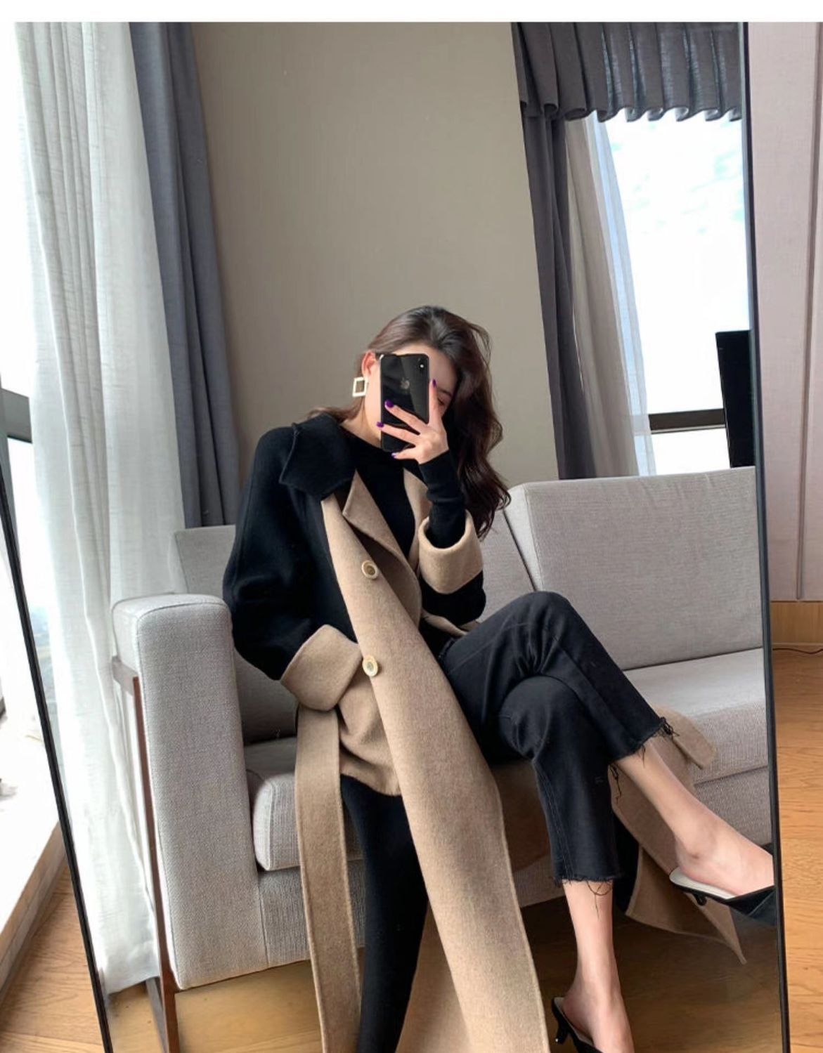 Fabienne - Vintage Wolltrenchcoat für Damen