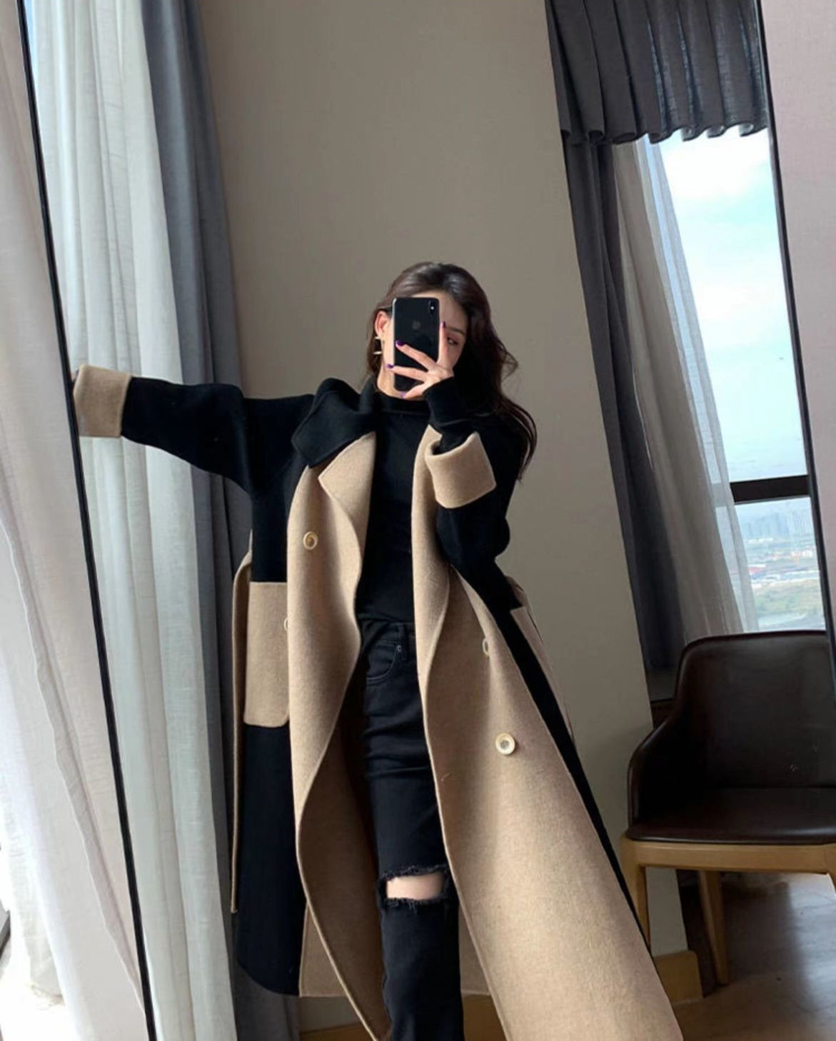Fabienne - Vintage Wolltrenchcoat für Damen