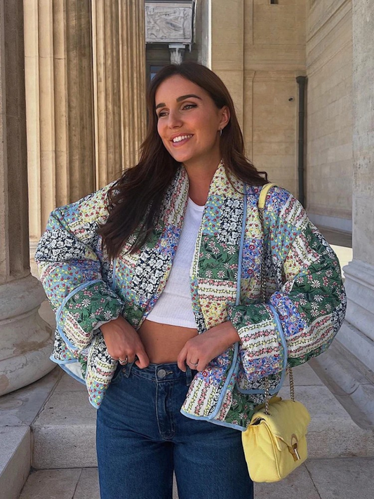 Lorella – Patchwork-Jacke im Vintage-Stil