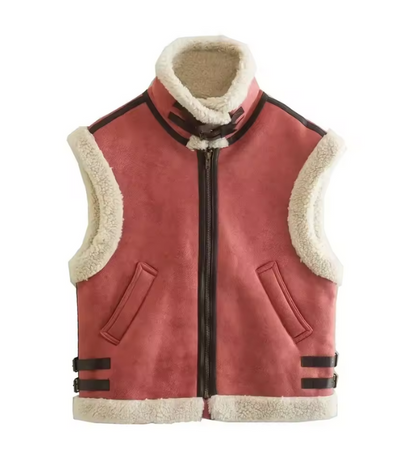 Elodie - Faux Shearling Vest Stylish and Warm for Layering