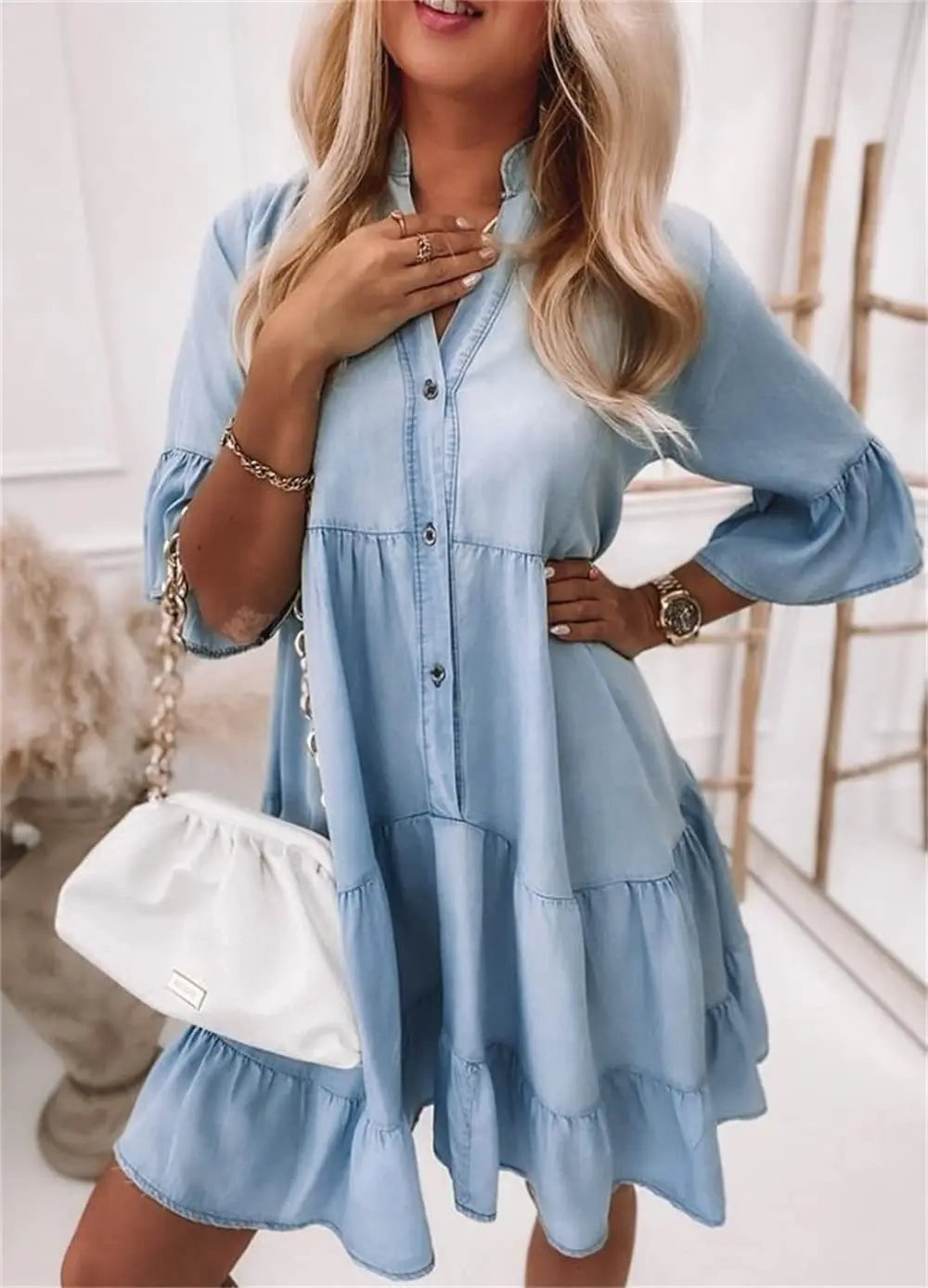 Fernanda - Damen Denim-Kleid