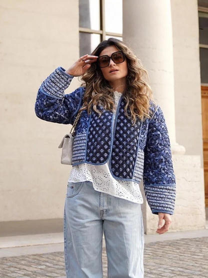 Lorella – Patchwork-Jacke im Vintage-Stil