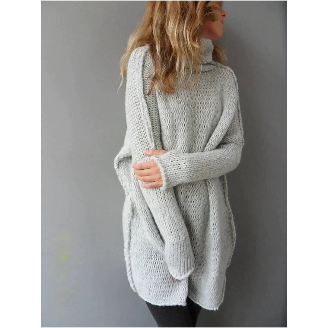 Linar | Damen Grau Pullover in Übergröße