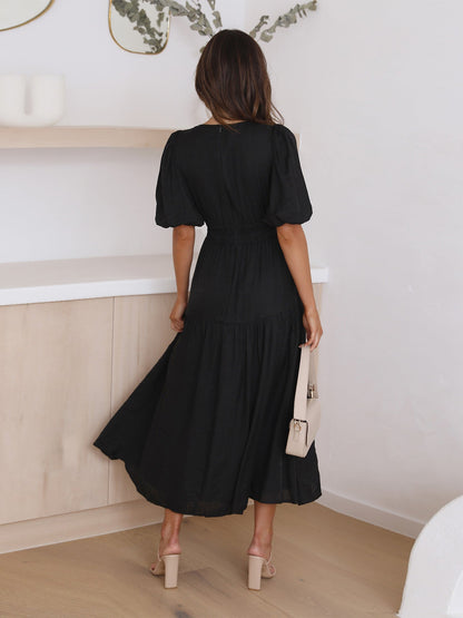 Linda - Elegantes Kleid mit Puffärmeln