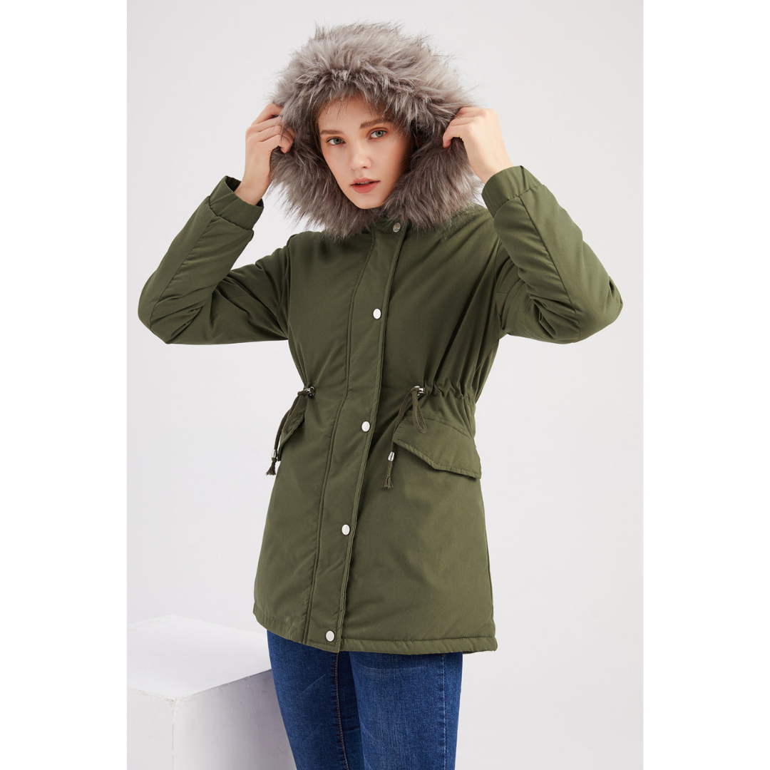 Damen Kapuze Winter Parka Jacke | Warme