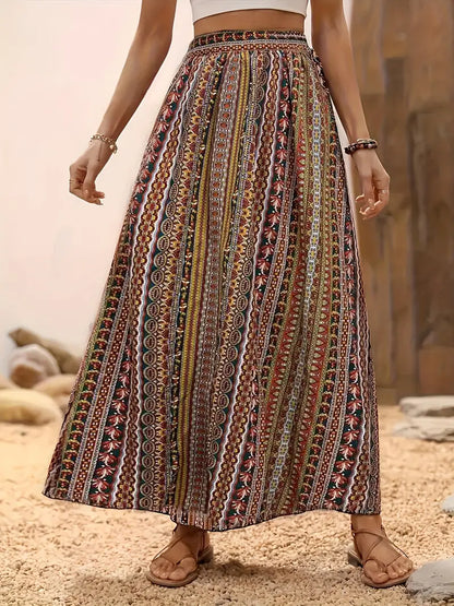 Tilia- Maxirock mit Tribal-Print