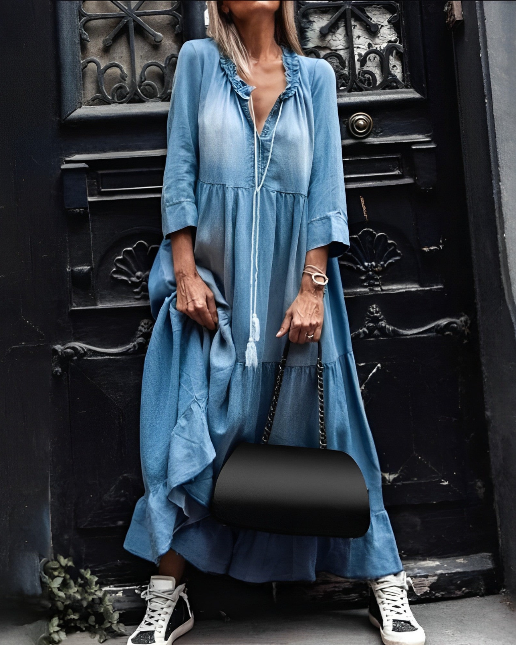 Fuzzi Den -  Denim-Kleid