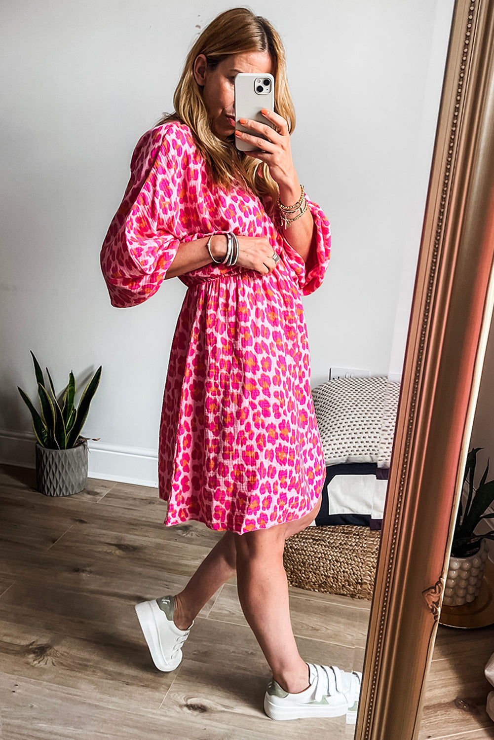 Luella - Schwarzes Kleid mit Leopardenmuster