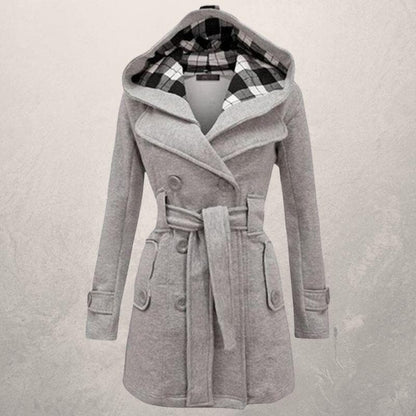 Damen Warme Winter Mantel | Taillengürtel