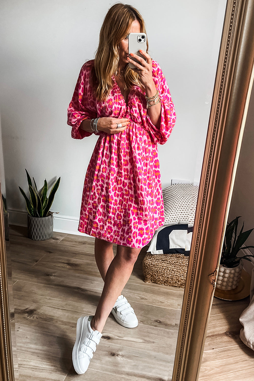 Luella - Schwarzes Kleid mit Leopardenmuster