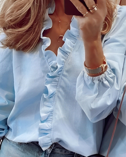 LaBelle Rüschenkragen-Bluse