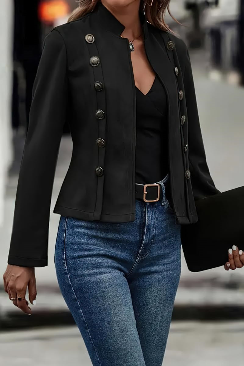 Chouyatou Women's Faux Suede Leather Jacket 2024 Fall Winter Clothes Casual Business Long Sleeve Blazer Jacket Coat