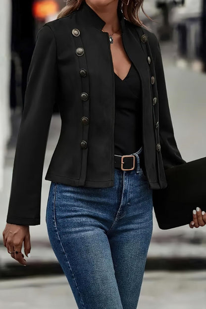 Chouyatou Women's Faux Suede Leather Jacket 2024 Fall Winter Clothes Casual Business Long Sleeve Blazer Jacket Coat