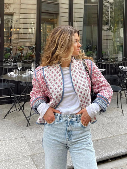 Lorella – Patchwork-Jacke im Vintage-Stil