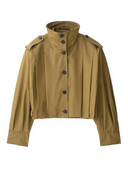 Vivica – Schicke Kurzjacke mit Faltenbesatz und Einreiher-Design
