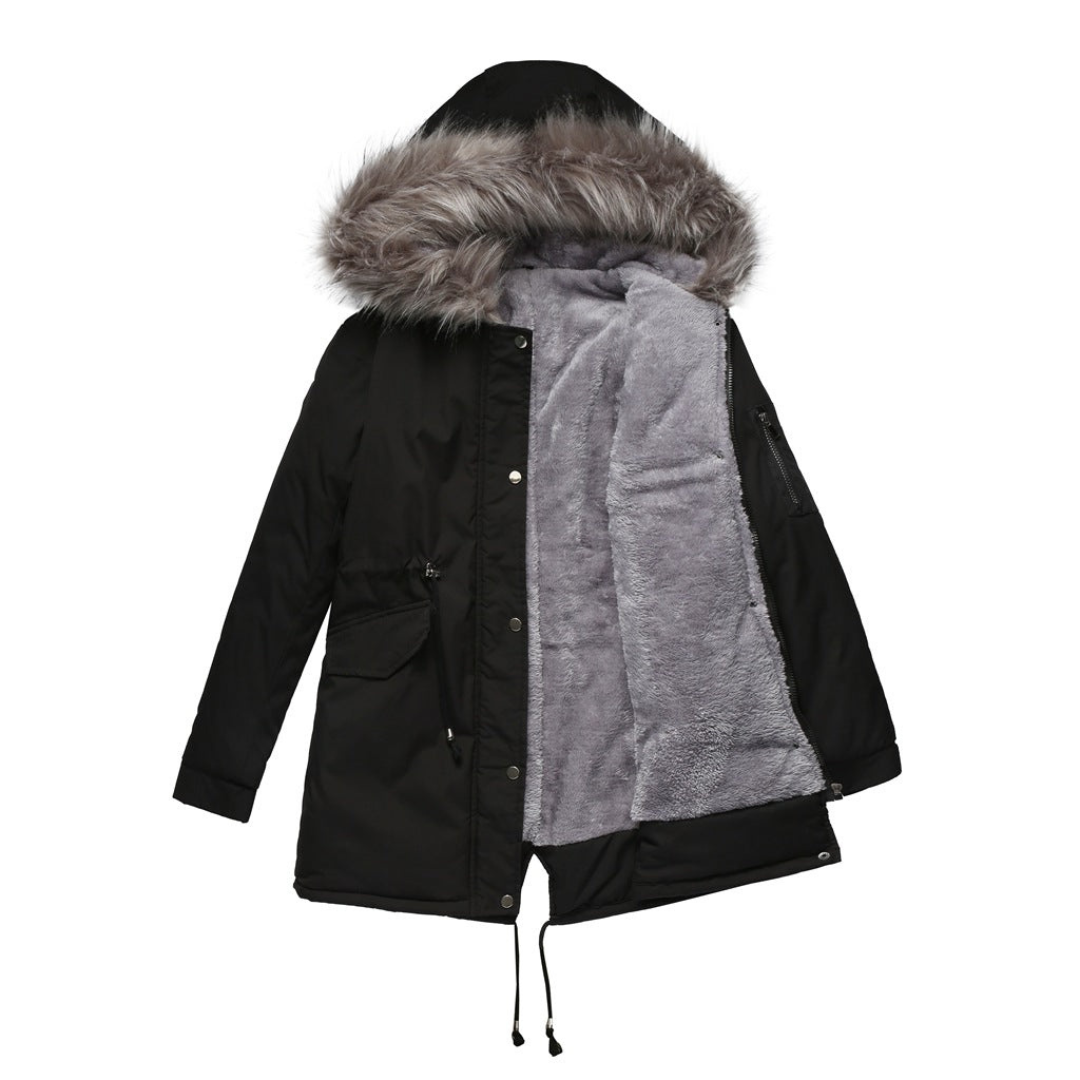 Damen Kapuze Winter Parka Jacke | Warme