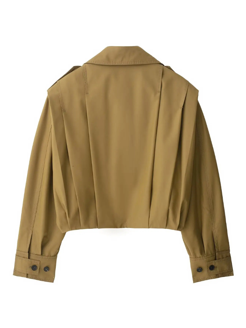 Vivica – Schicke Kurzjacke mit Faltenbesatz und Einreiher-Design