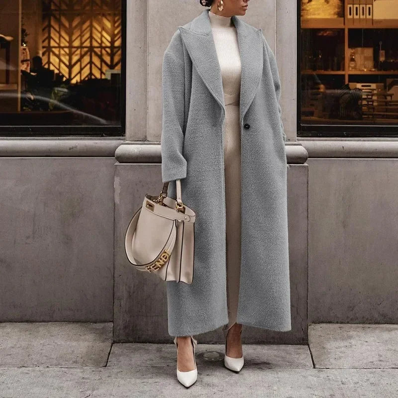 Damen Warme Winter Trench Mantel | Lange