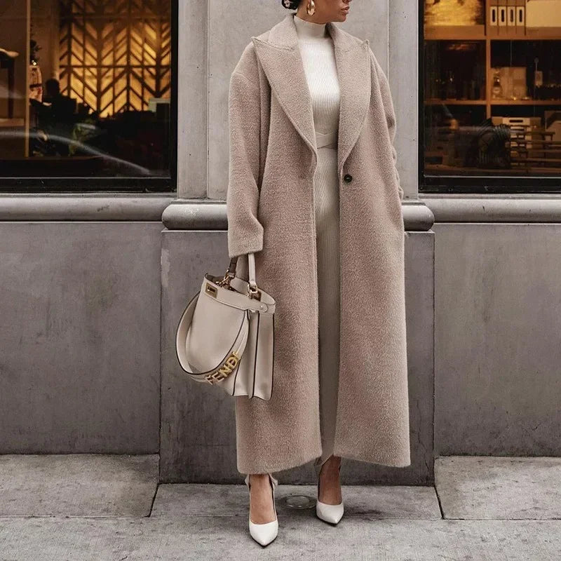 Damen Warme Winter Trench Mantel | Lange