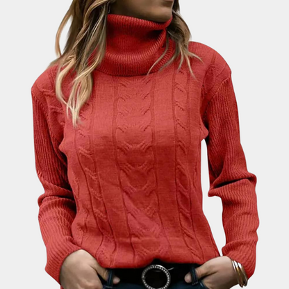 Addison - Cable-Knit Turtleneck Sweater