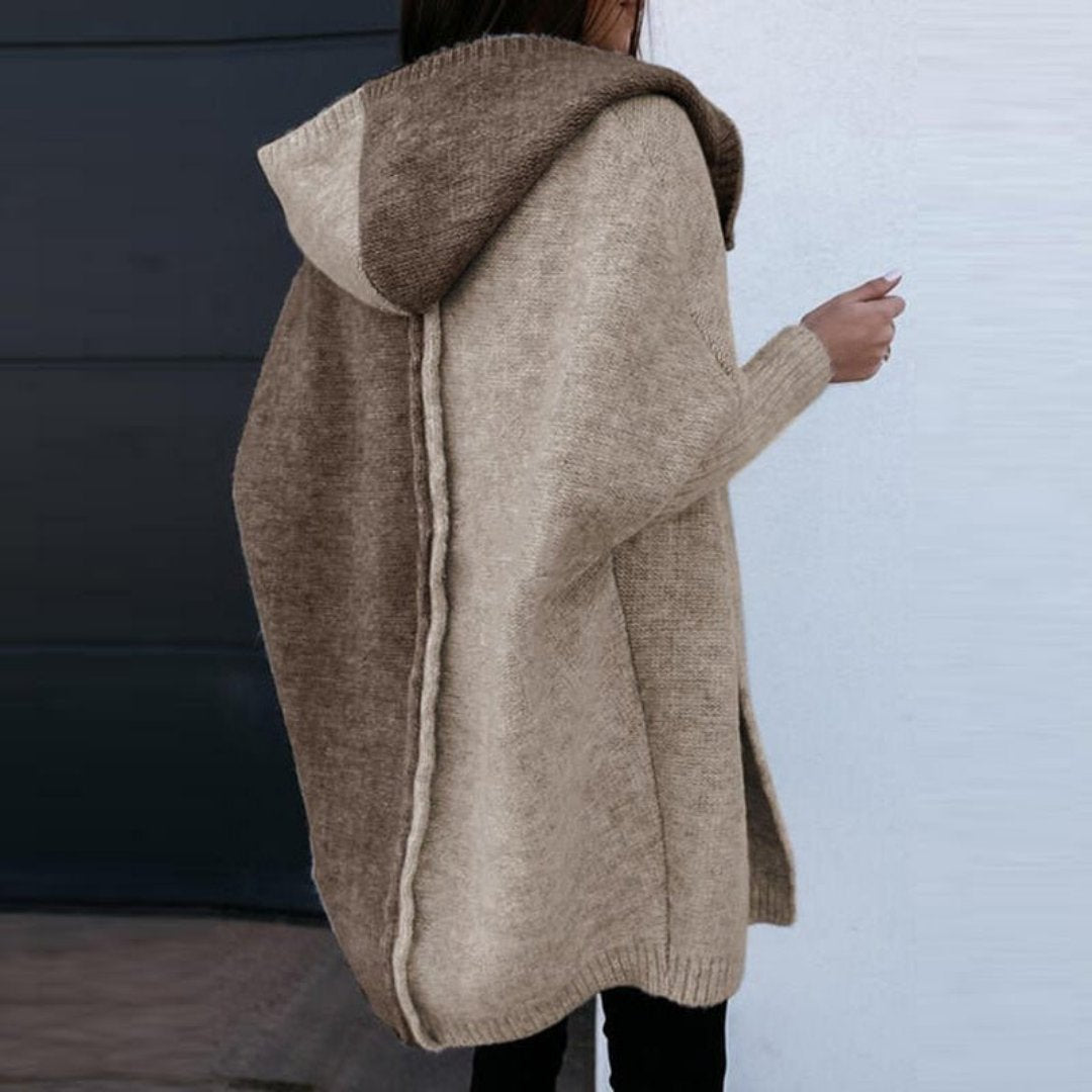 Cascamin | Damen Kapuze Lange Strickjacke | Warme