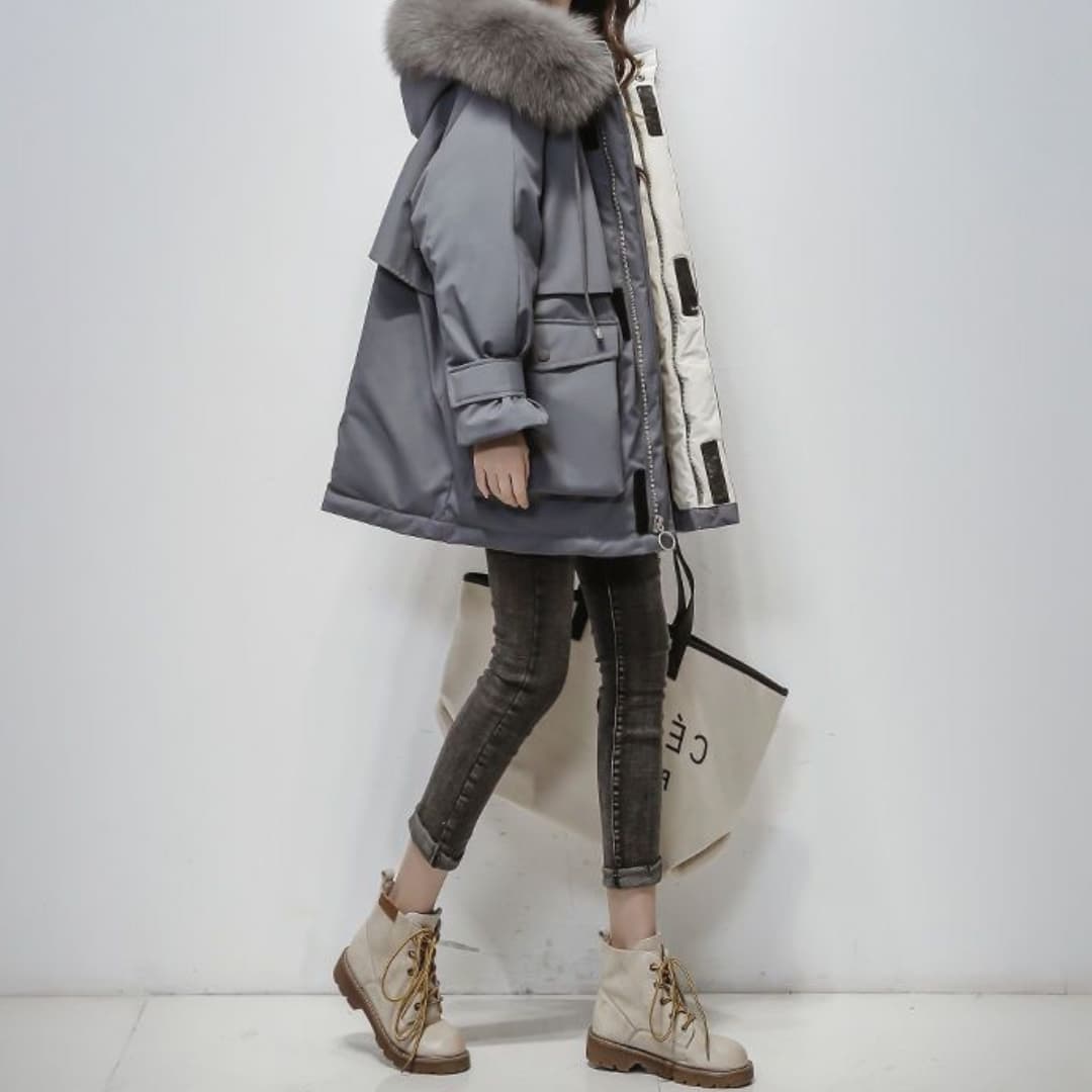 Damen Warme Winter Parka Jacke | Kurze