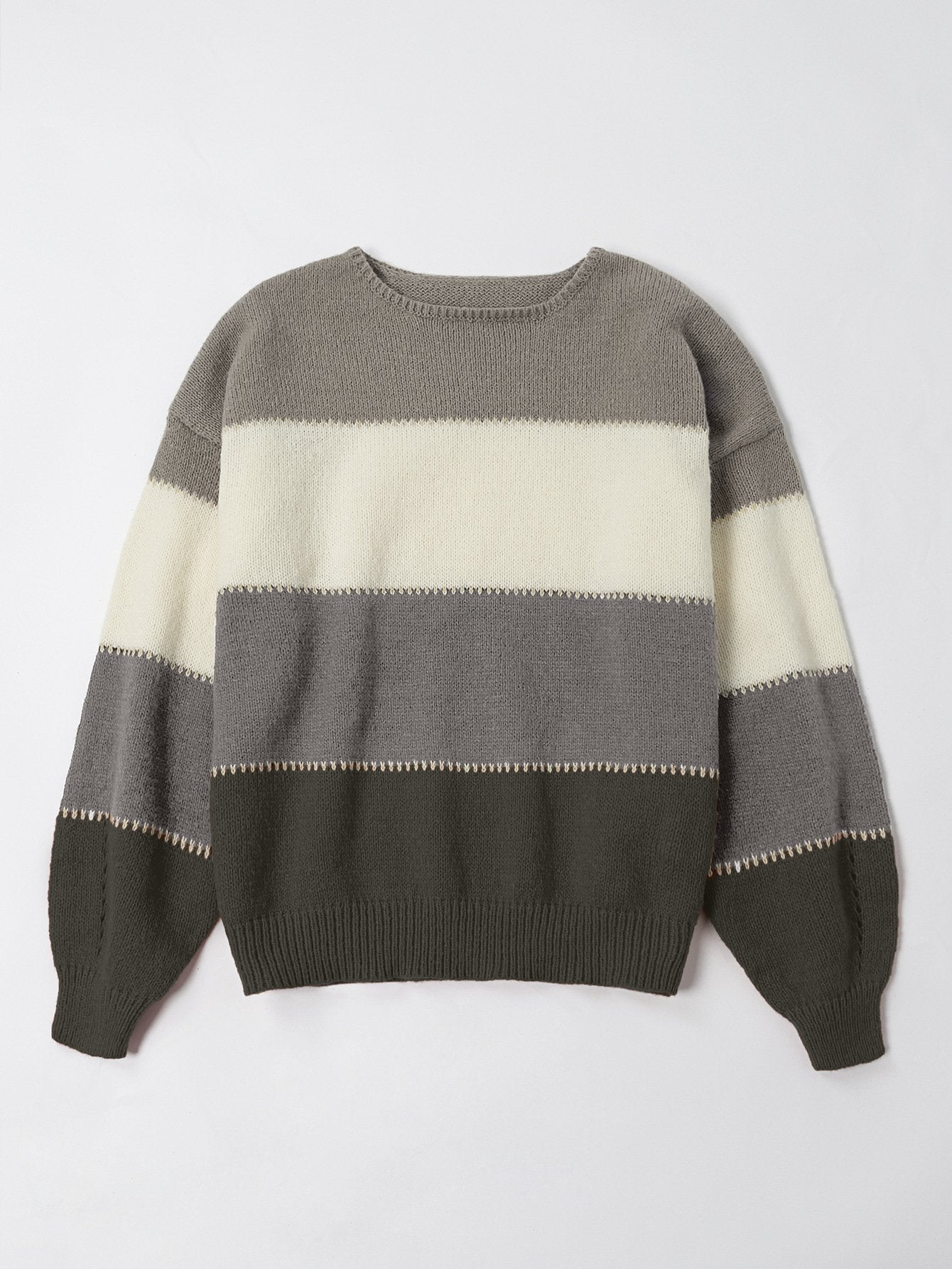 Dulcie-Casual pullover mit Farbblöcken für lässigen Stil
