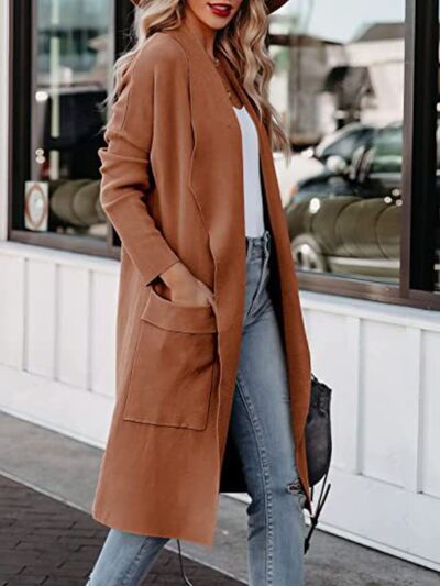 Emelie-Offene Jacke mit hängenden Schultern