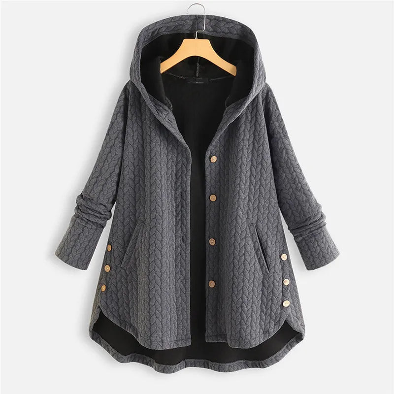 Ladies Long Jacket Coat Autumn Winter Casual Female Women Warm Thick Long Sleeve Hooded Sweater Outwear Hoody Overcoat Hoodies