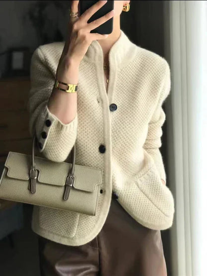 Jada - Gemütlicher Strick-Cardigan mit hohem Kragen