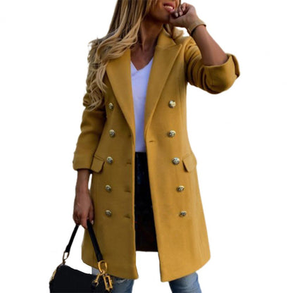 Damen Knopf Daunen Lange Winter Mantel | Warme