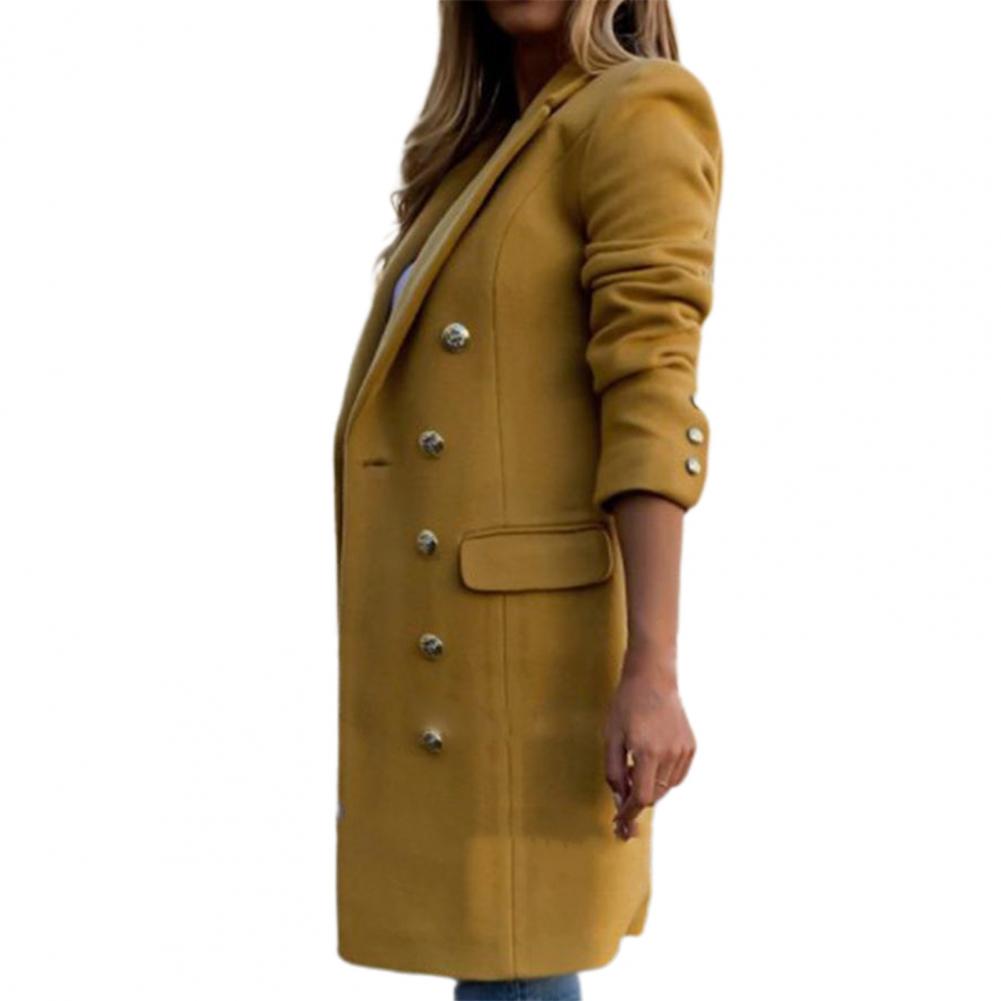 Damen Knopf Daunen Lange Winter Mantel | Warme