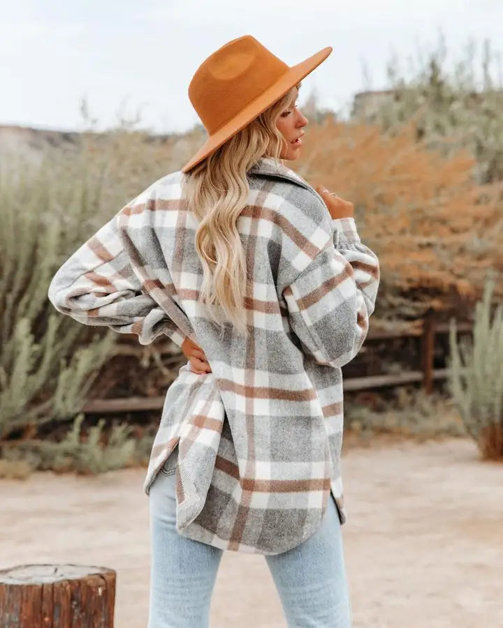 Gracelyn - Rustikales kariertes Damen-Overshirt