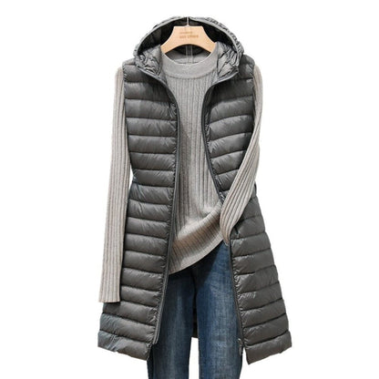 Margauxemim | Damen Puffer Ärmellose Stepp Weste | Lange