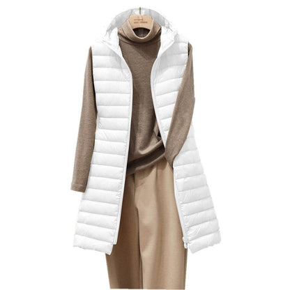 Margauxemim | Damen Puffer Ärmellose Stepp Weste | Lange