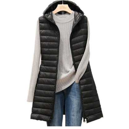 Margauxemim | Damen Puffer Ärmellose Stepp Weste | Lange
